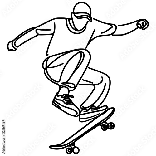 vector illustration of a skateboarder