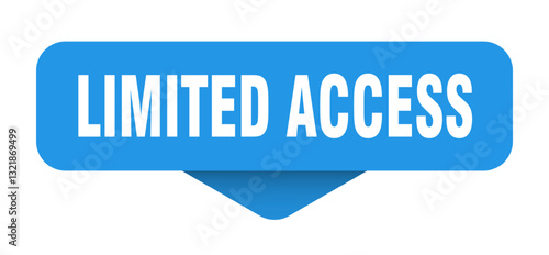 limited access sticker. limited access sign on transparent background