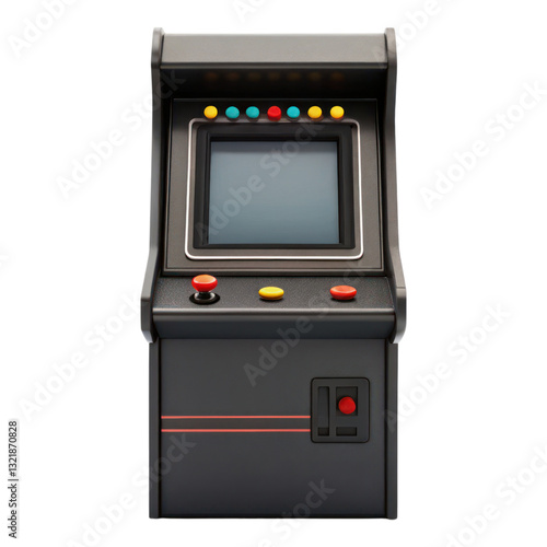 Classic arcade machine icon with buttons and screen for gaming fun