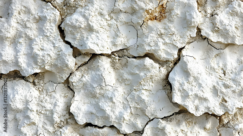 Fototapeta premium White Cracked Stone Wall Texture