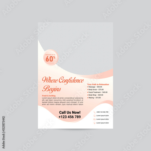 Beauty Hair Salon Spa Skin Care Cosmetic Flyer Poster Template 