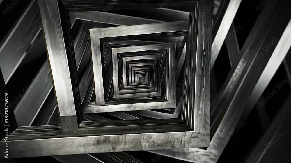 Infinite Metal Squares: A Dizzying Descent into a Geometric Abyss