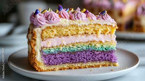 Obraz na płótnie Colorful Layered Cake w salonie