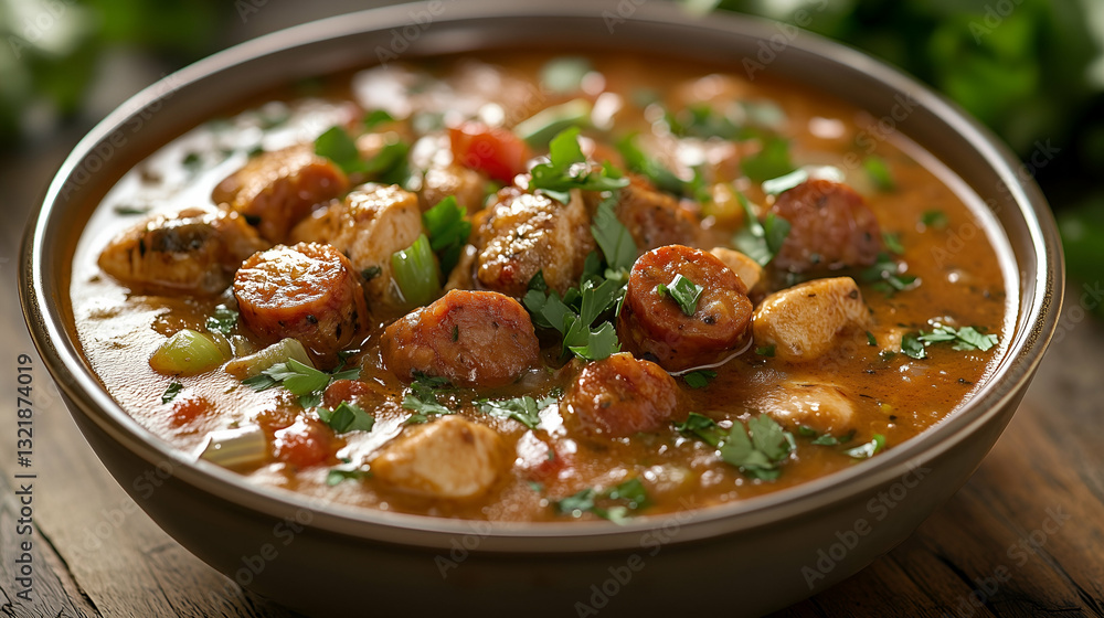 Hearty Chicken and Sausage Gumbo