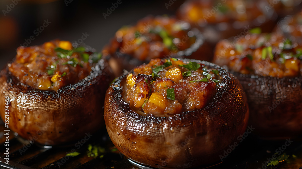 Stuffed Mushrooms with Savory Filling