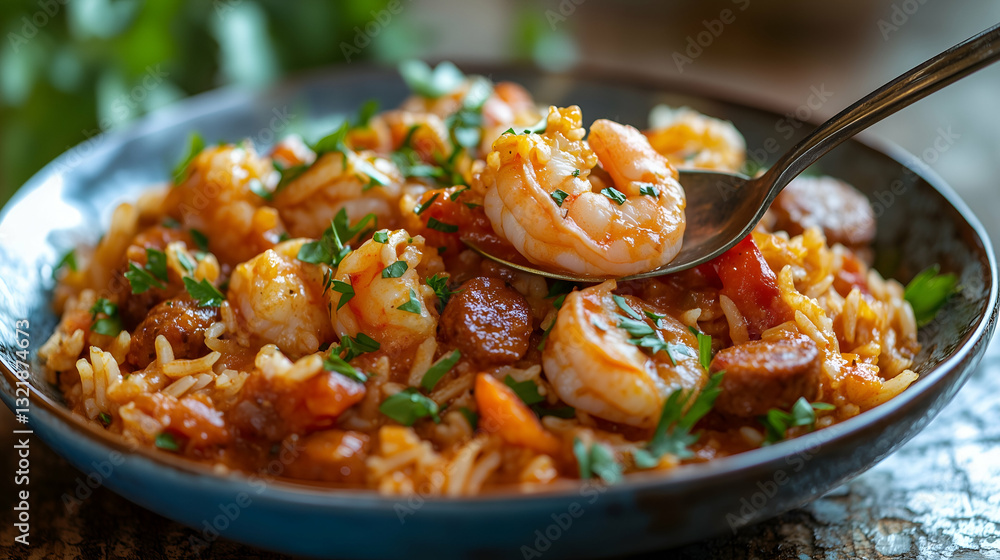 Spicy Shrimp and Sausage Jambalaya