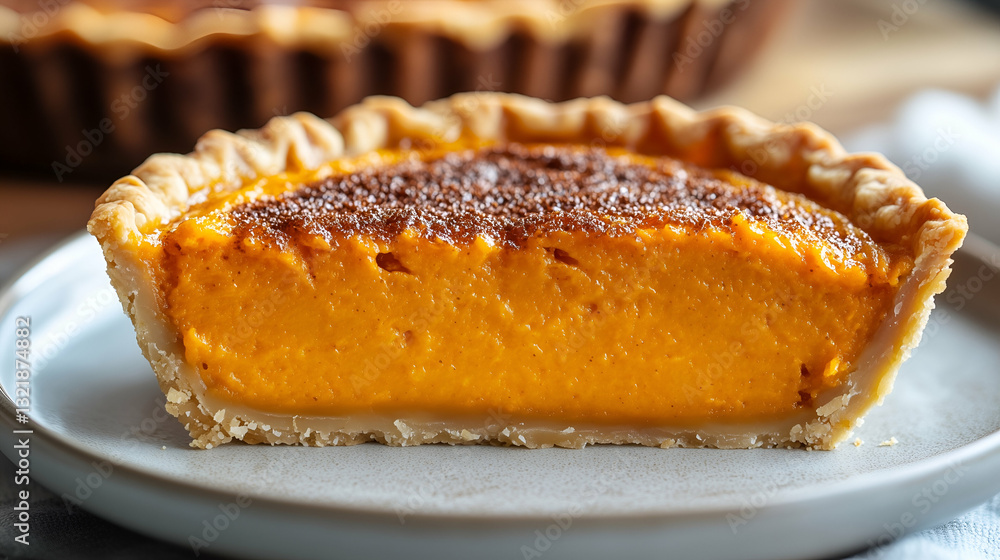 Pumpkin pie slice
