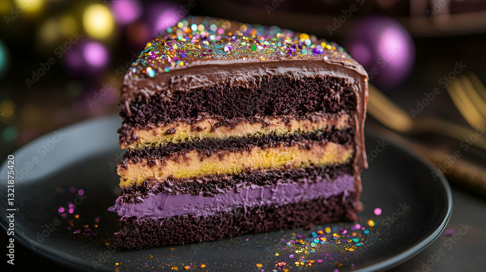 Festive chocolate layer cake