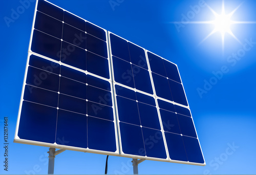 Obraz na płótnie Solar photovoltaic panels on nature. Safe energy generation w salonie
