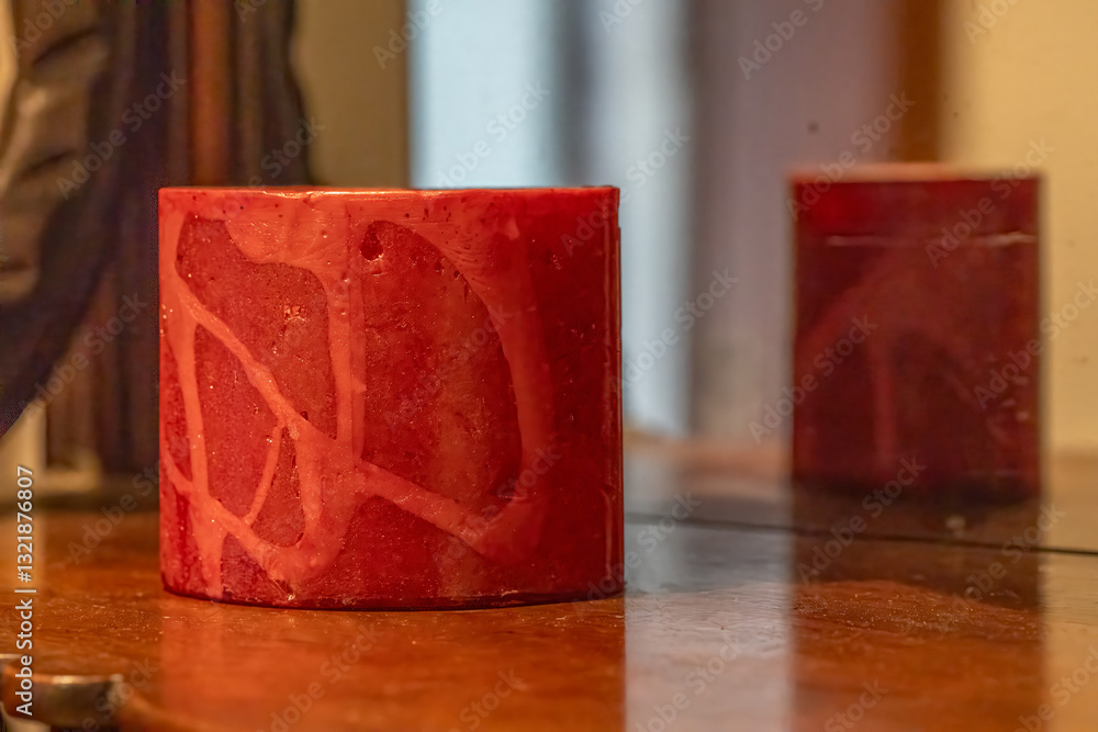 Scented candles creating a relaxing atmosphere in a living room