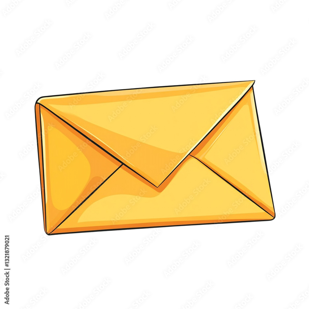 A cheerful yellow envelope ready to deliver good news A cheerful yellow envelope ready to deliver good news