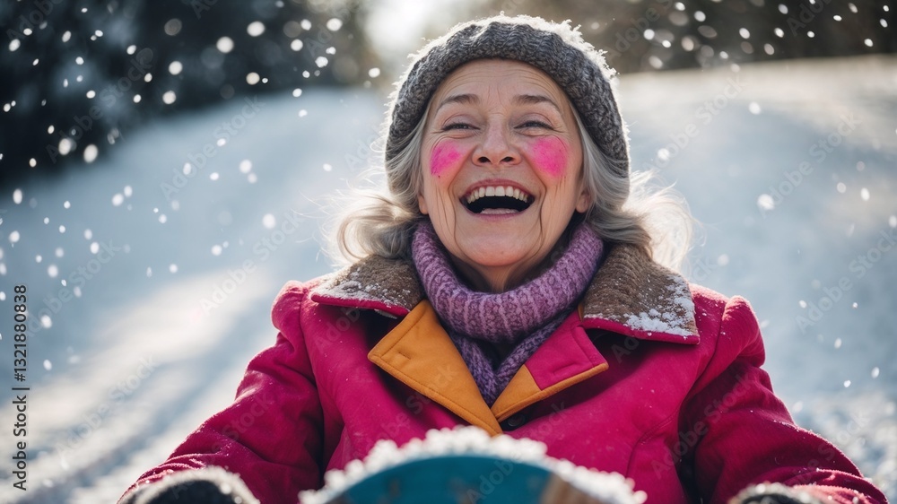 Fototapeta premium Ageless Excitement on the Slopes