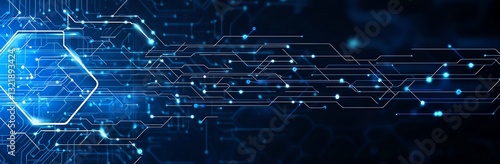 A stunning abstract representation of digital technology, showcasing interconnected circuits and glowing nodes, symbolizing innovation, data flow, and modern connectivity.