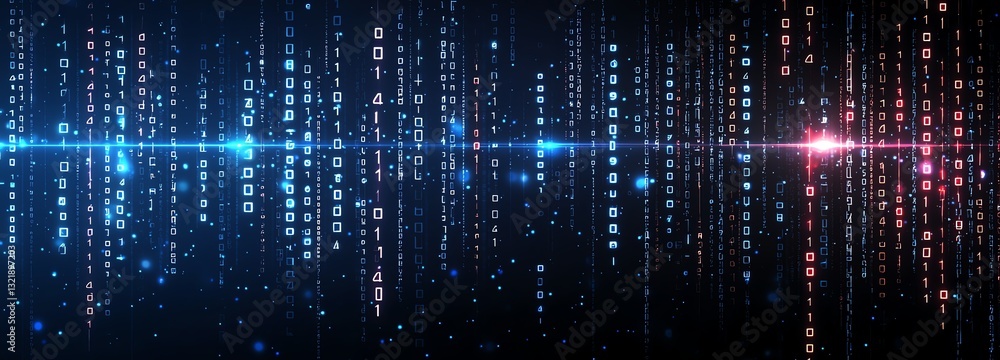 A captivating digital landscape filled with vibrant binary code streams flowing in various colors. This abstract image symbolizes data, technology, and digital transformation. A captivating digital landscape filled with vibrant binary code streams flowing in various colors. This abstract image symbolizes data, technology, and digital transformation.