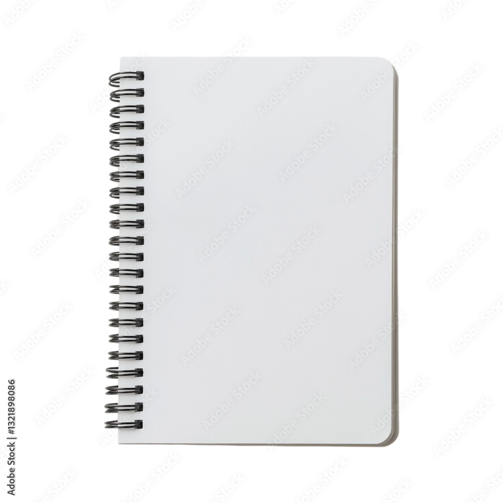 Blank spiral notebook ready for ideas and notes Blank spiral notebook ready for ideas and notes