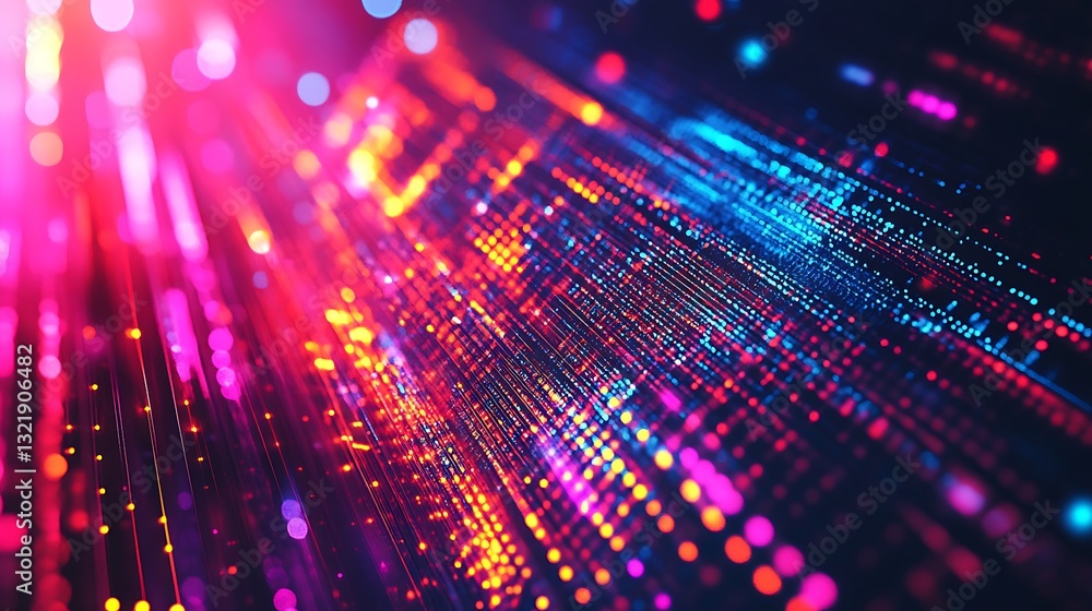 Abstract Data Stream: Vibrant Lights of Information Technology, Modern Network Connectivity, Artificial Intelligence, Big Data. Abstract Data Stream: Vibrant Lights of Information Technology, Modern Network Connectivity, Artificial Intelligence, Big Data.