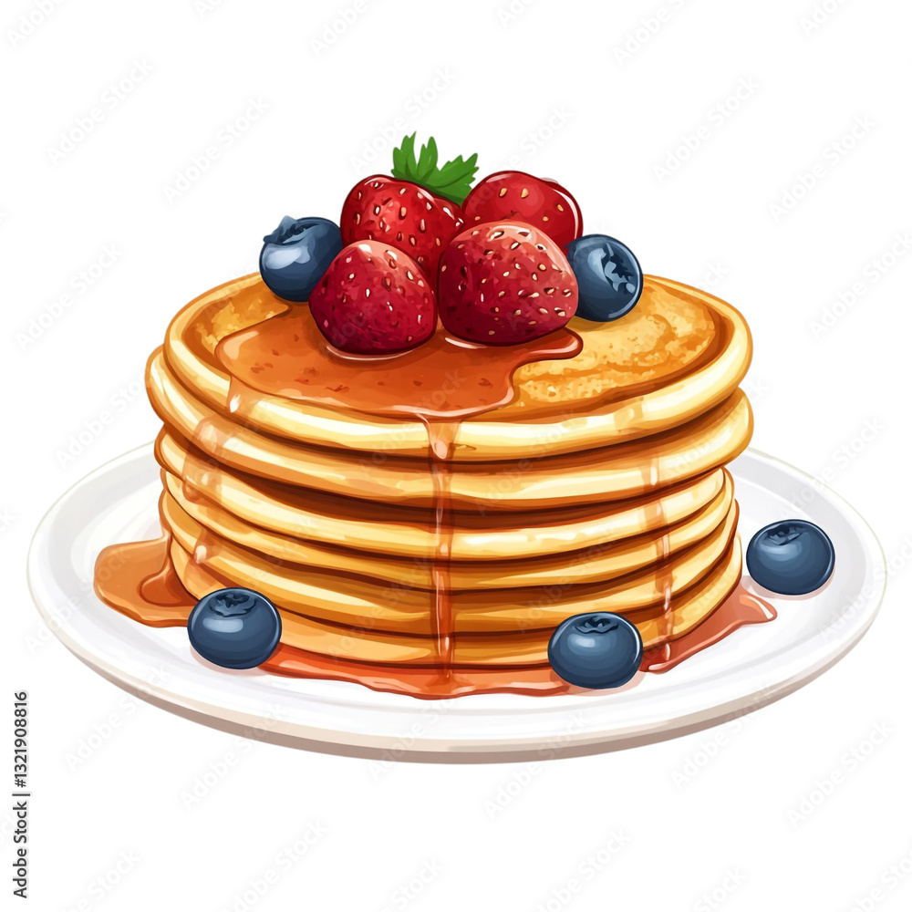 custom made wallpaper toronto digitalDelicious pancakes with strawberries and blueberries drizzled with syrup a delightful breakfast