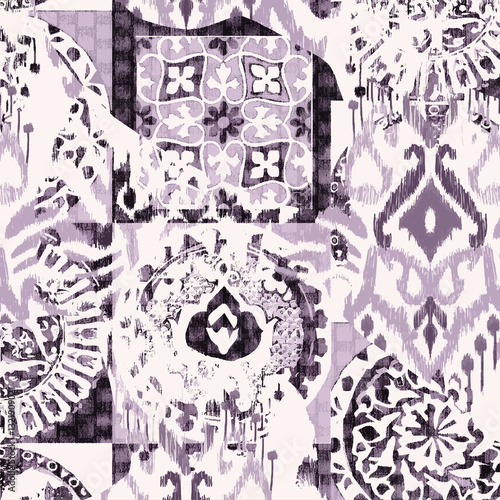 Photography Abstract batik tie-dye textile pattern - Illustration