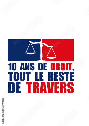 10 ans droit reste travers logo balance justice humour