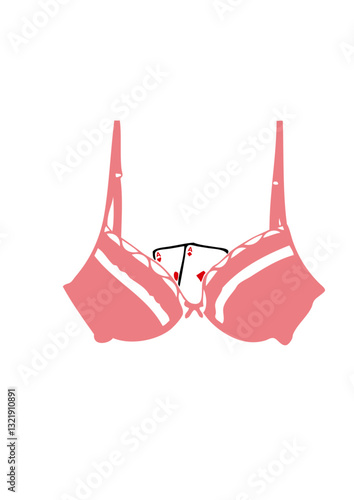 soutien gorge carte jeux poker as