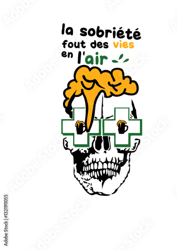 Tete de mort sobriete fout vie air
