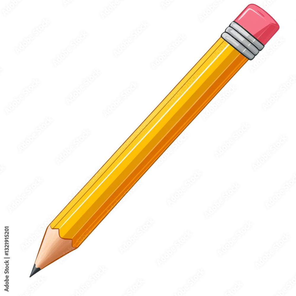 A yellow pencil ready to write or draw A sharp pencil waiting for inspiration A yellow pencil ready to write or draw A sharp pencil waiting for inspiration