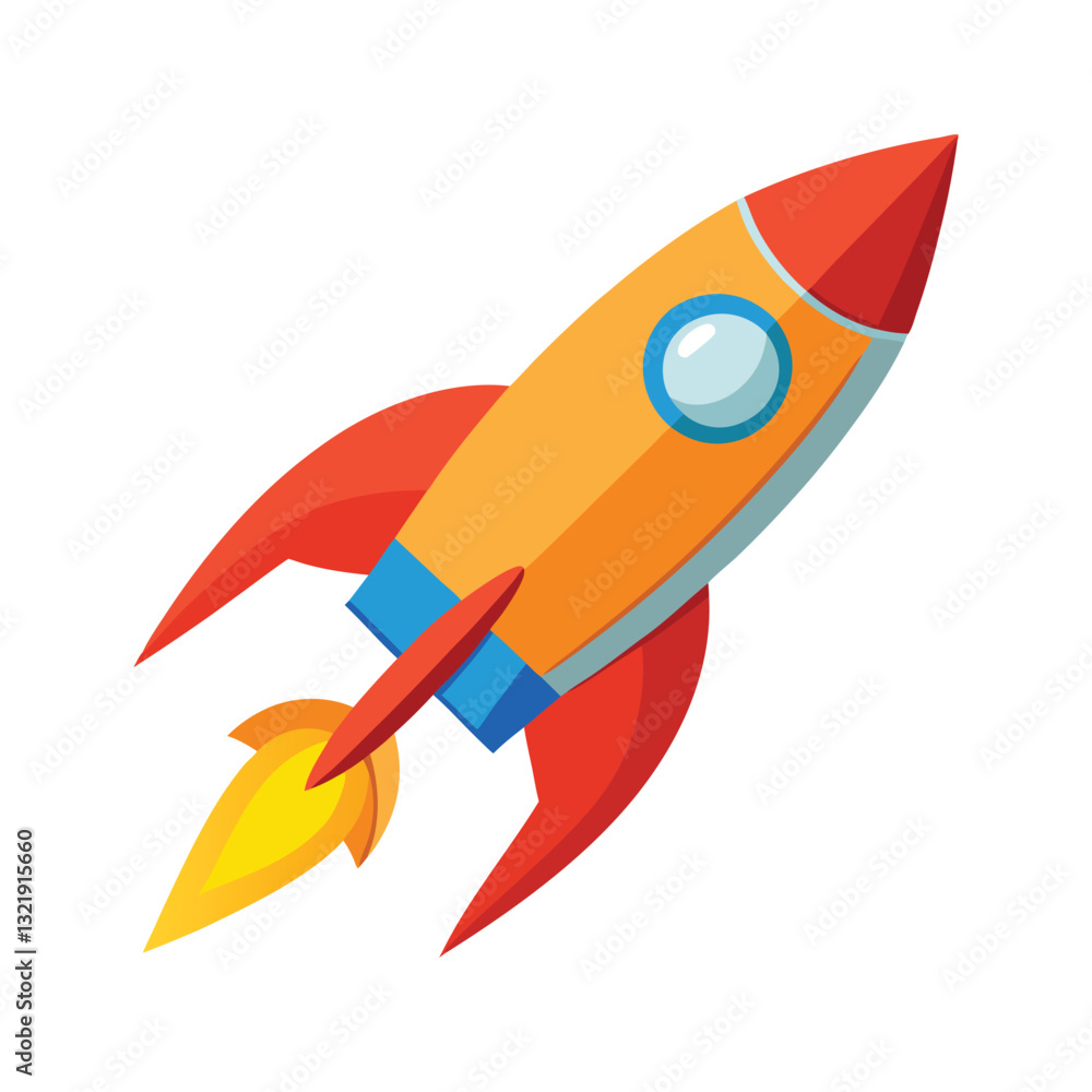 Rocket 3D Cartoon Vector Illustration - Clipart, Line Art & Digital Design.eps Rocket 3D Cartoon Vector Illustration - Clipart, Line Art & Digital Design.eps