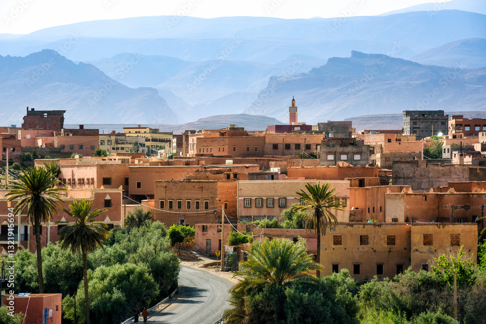 Tinghir town in the Atlas mountains, Morocco