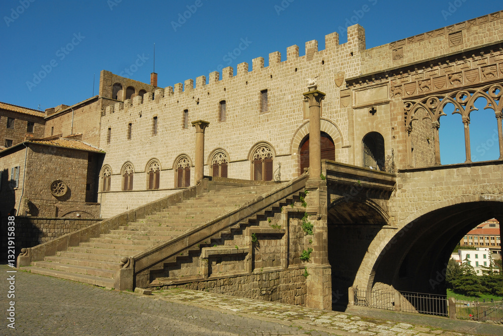 Fototapeta premium Palazzo Papale, quartiere medioevale, Viterbo