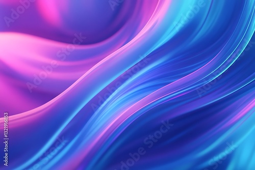 Wallpaper Mural Abstract Digital Light Streaks – Futuristic Blue & Violet Flowing Background Torontodigital.ca