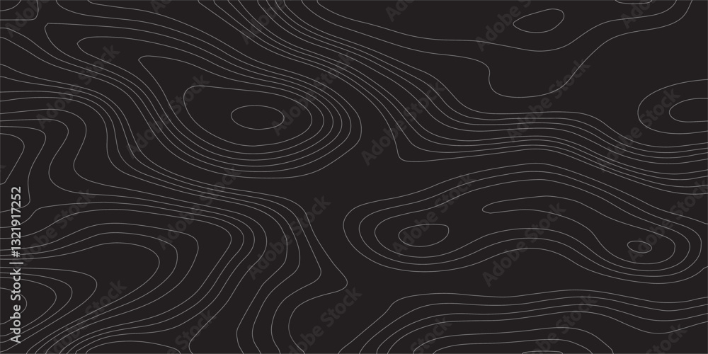 Abstract black and white wavy topography map background. Topography relief and topographic map wave line background. Vector illustration. Abstract black and white wavy topography map background. Topography relief and topographic map wave line background. Vector illustration.