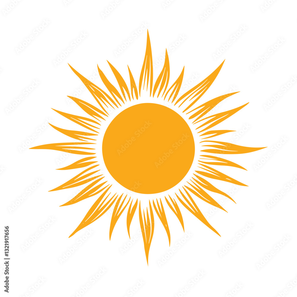 Bright Sun Icon with Radiant Glow – Clean and Modern Vector Design Bright Sun Icon with Radiant Glow – Clean and Modern Vector Design