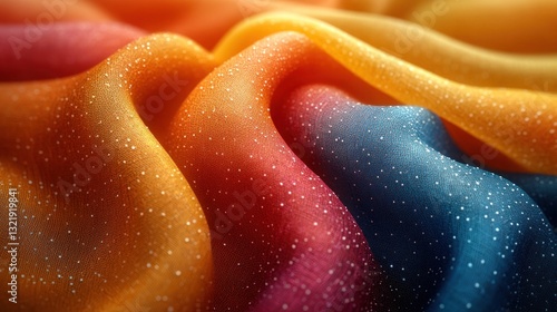 Vibrant Hues: A Symphony of Colors in Textured Fabric