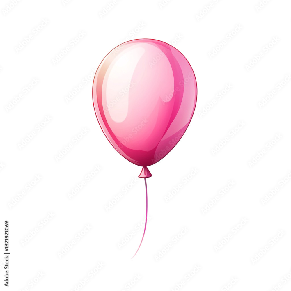 A single pink balloon floats joyfully celebrating a special day A single pink balloon floats joyfully celebrating a special day