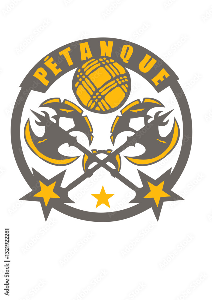 petanque hache guerre logo club boule petanque hache guerre logo club boule