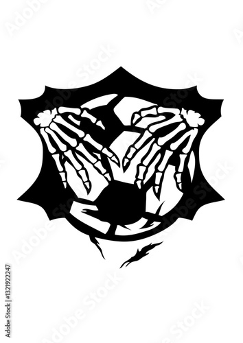  football griffes squelette main logo