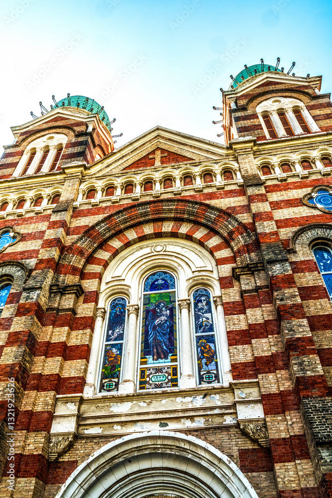 Colorful Facade St Joseph Cathedral Tianjin China