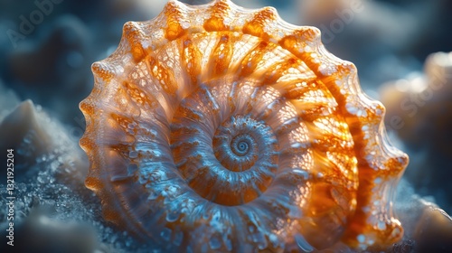 Seashell Spiral: A Macro Study of Nature's Geometry