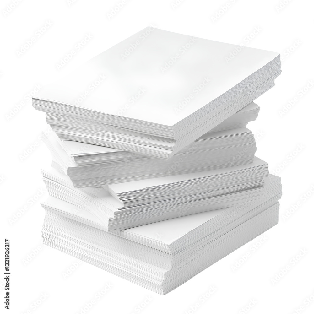 White paper stack, PNG transparent background White paper stack, PNG transparent background
