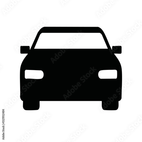 Obraz na płótnie black car isolated vector icon design w salonie