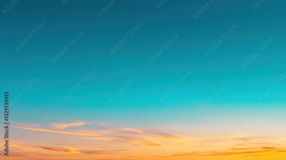 Fototapeta premium Vibrant Blue Sky with Fluffy White Clouds Evoking a Bright Sunny Day