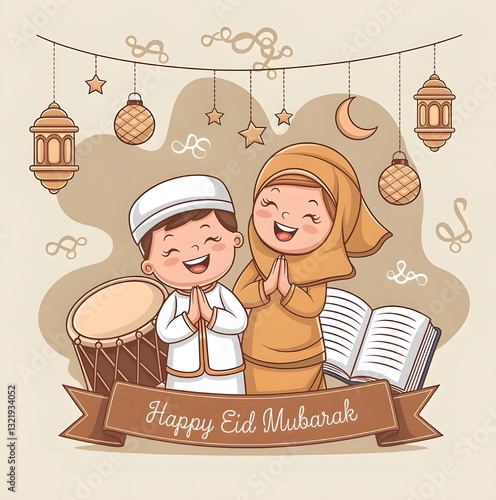 id Mubarak Icon Trendy Vector. Eid Mubarak Logo  and Background Trendy Design Vector.