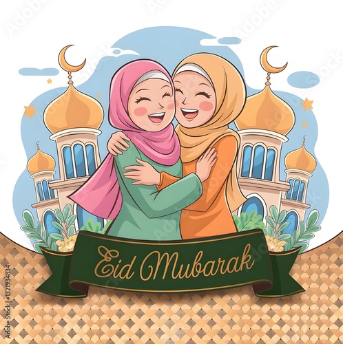 id Mubarak Icon Trendy Vector. Eid Mubarak Logo  and Background Trendy Design Vector.