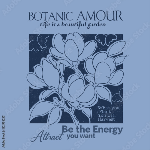 Flower graphic in vector, Summer tropical flowers. printed t-shirt design for men and women's, grow the game slogan text print design, Vintage Doted flowers print,