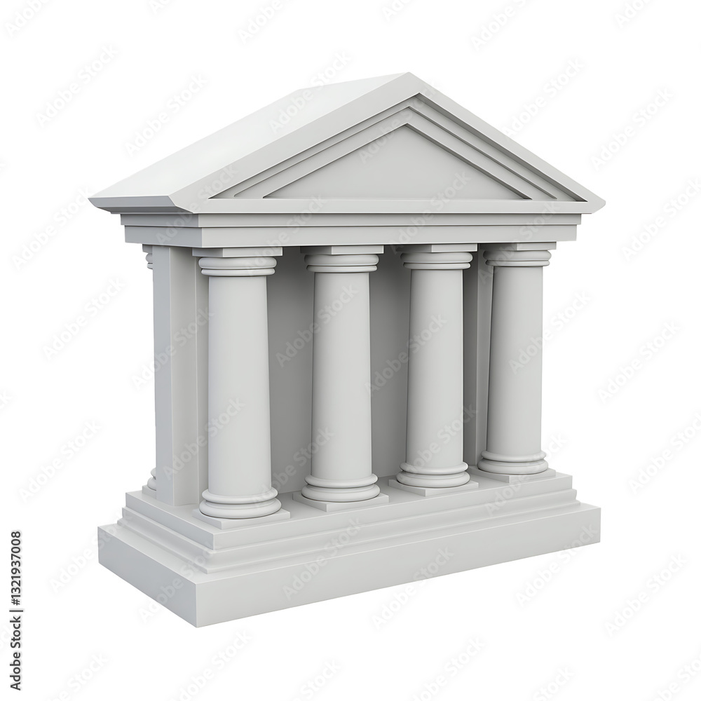 Classic Architecture Showcase: A pristine, miniature model of a classical building with pillars, representing historical grandeur and timeless design. Classic Architecture Showcase: A pristine, miniature model of a classical building with pillars, representing historical grandeur and timeless design.
