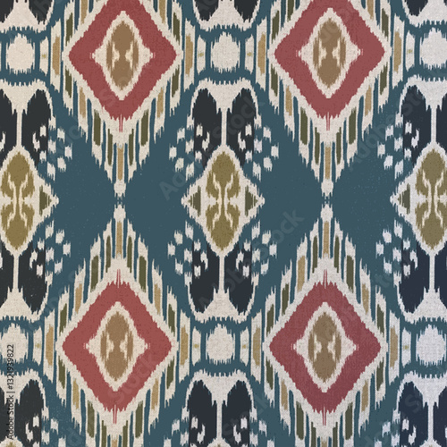 Abstract batik tie-dye textile pattern - Illustration	
