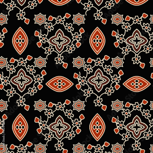 Abstract batik tie-dye textile pattern - Illustration	
