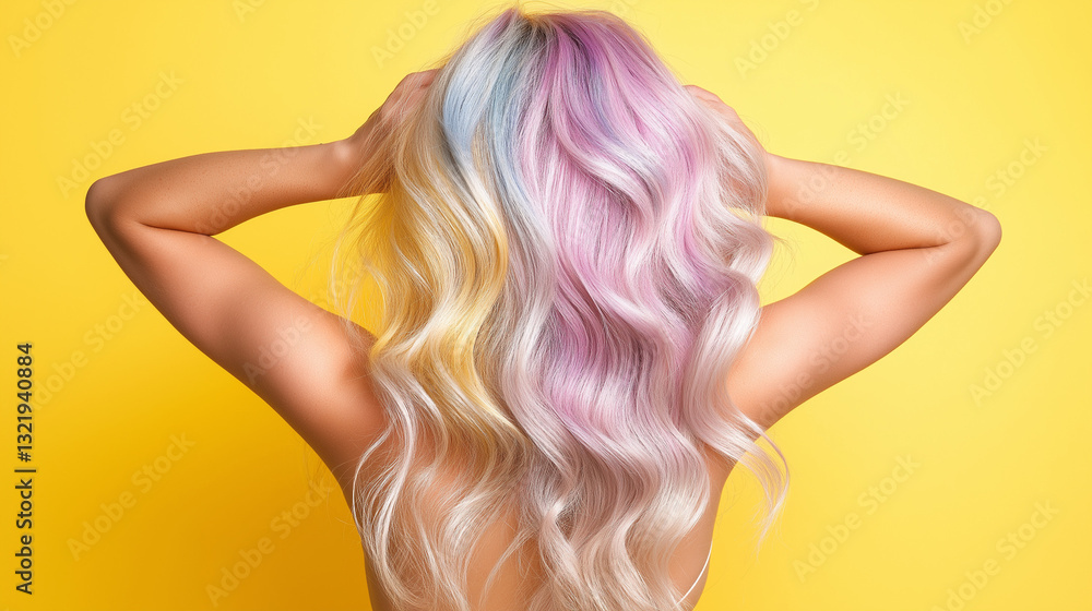 Fototapeta premium multicoloured die hair colour