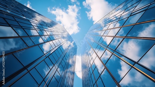 modern office building with sky	