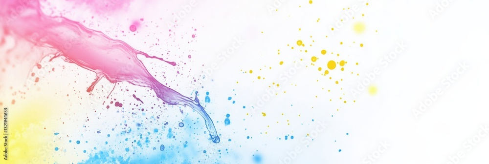 Naklejka premium Colorful splashes create a vibrant background for creative expression and joyful design